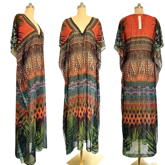 La Blanca Dresses & Skirts - NWT La Blanca long maxi beach resort boho Tropical dress cover up S / M